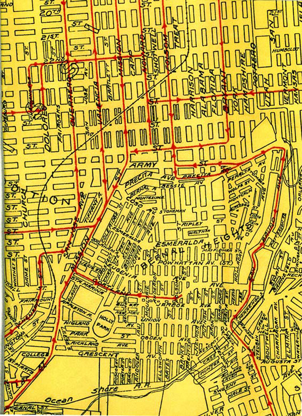 Old Sf Map Found While Working Construction : Sanfrancisco